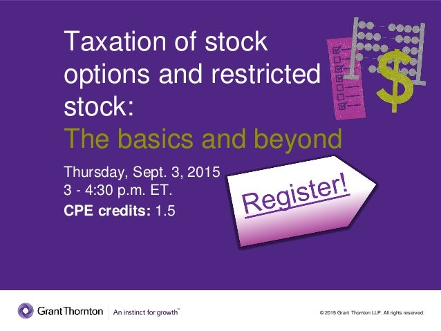 taxability of restricted stock options